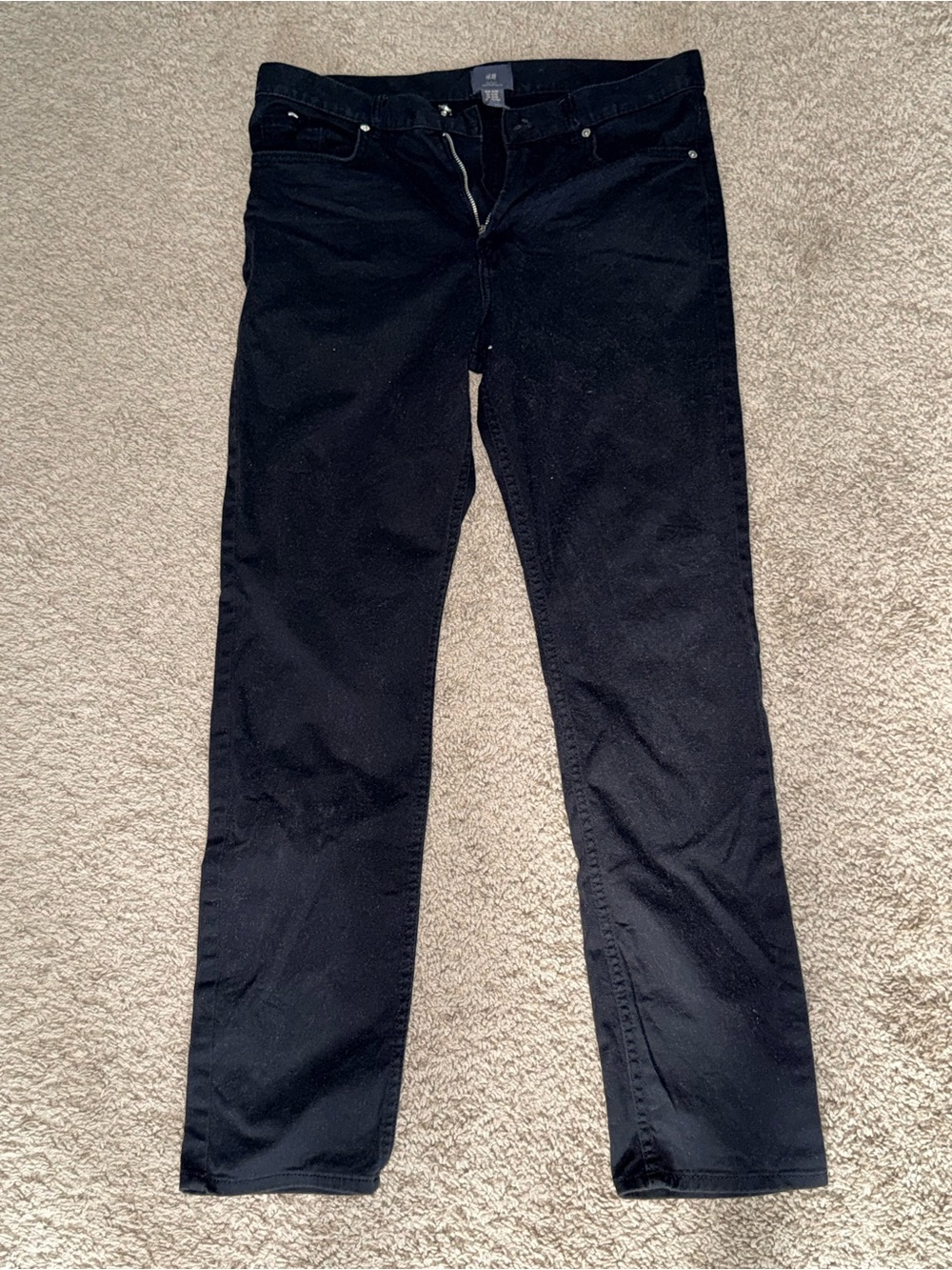 H&M Black Straight-Leg Men’s Jeans - Classic